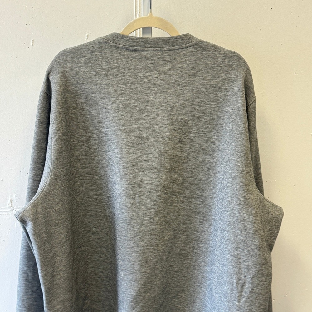 Away Travel Men's 3XL Heather Grey Crewneck Sweatshirt Zipper Pocket Athleisure - Picture 5 of 11